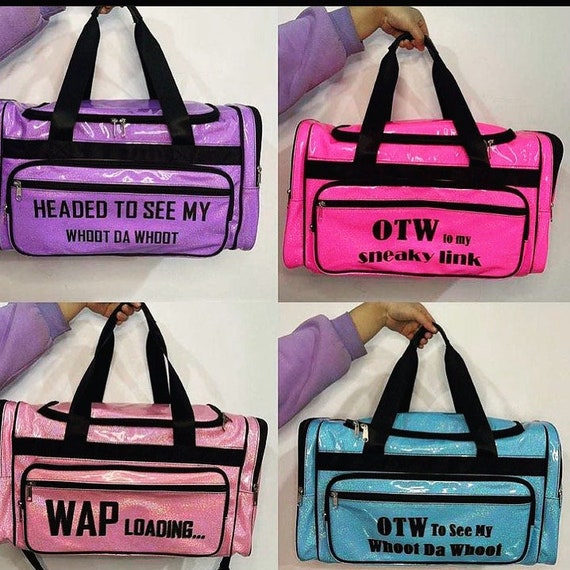 Pink spend the night bag sale