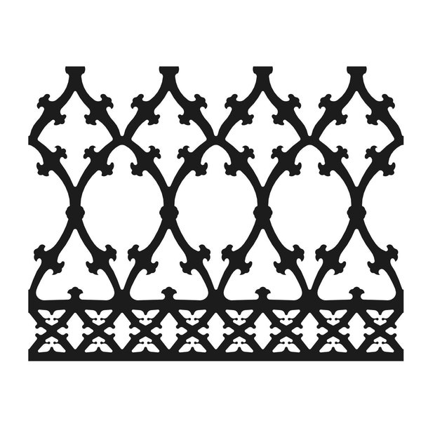 Iges, DXF, SVG, png - wrought iron panel M1