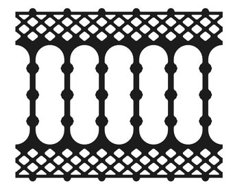 Iges, DXF, SVG, png - wrought iron panel for cnc cutting or printing - M18