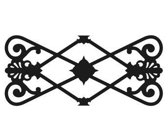 Iges, DXF, SVG, png - wrought iron panel for cnc cutting or printing M14