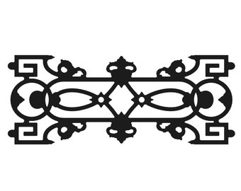 Iges, DXF, SVG, png - wrought iron panel for cnc cutting or printing M8