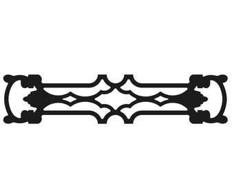 Iges, DXF, SVG, png - wrought iron panel for cnc cutting or printing - M19