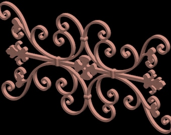 IGES, DXF, png, svg - 3d Scroll Panel
