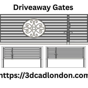 SolidWorks - Metal Driveway Gates - Digital Product