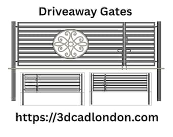 SolidWorks - Metal Driveway Gates - Digital Product