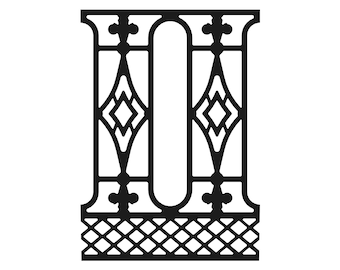 Iges, DXF, SVG, png - wrought iron panel for cnc cutting or printing M7