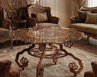 Luxury Ornate Coffee Table CNC Design Files – Belgravia Sovereign (Digital Product)