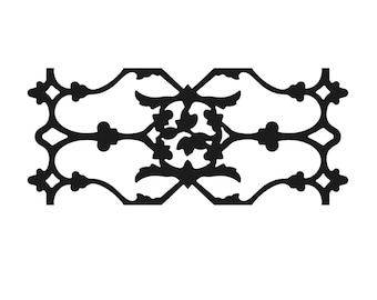 Iges, DXF, SVG, png - wrought iron panel for cnc cutting or printing M11
