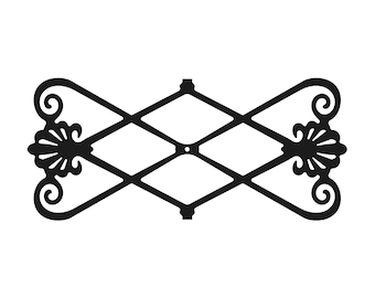 Iges, DXF, SVG, png - wrought iron panel for cnc cutting or printing M6