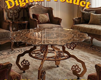 Solo file DIGITALI - Piani per tavoli CNC decorati: SolidWorks, DXF, STL – Belgravia Sovereign