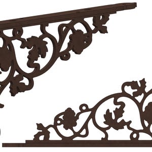 Victoriaanse druivenplank | SolidWorks- en DXF-bestanden | Luxe architectonisch CNC-ontwerp voor laser en waterstraal | Hoogwaardige digitale download