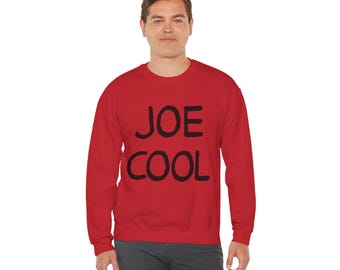 Joe Cool Rundhals-Sweatshirt | Handgeschriebener Aufdruck, 50 % Baumwolle/50 % Polyester