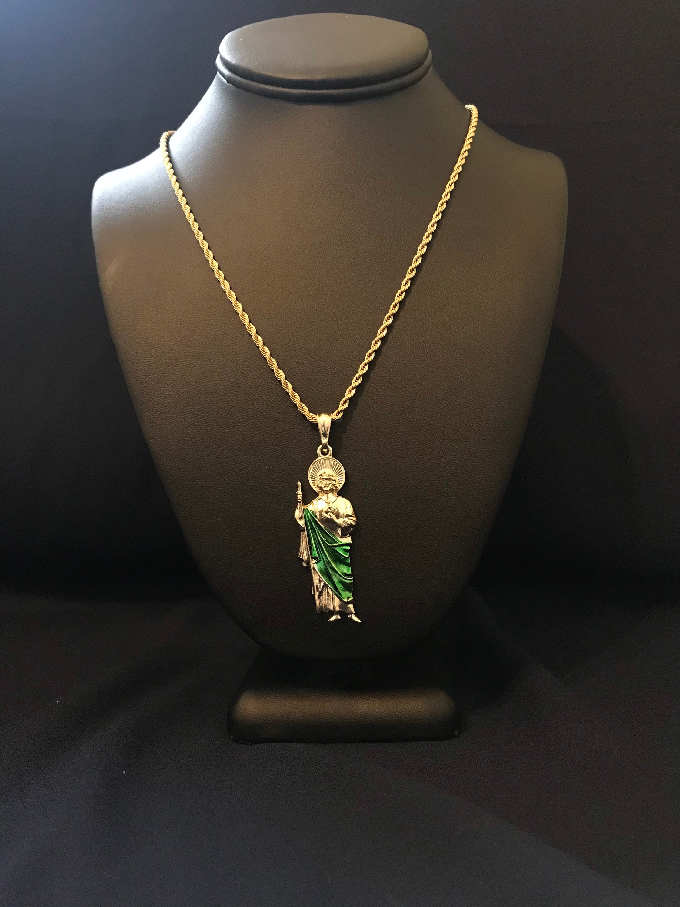 St. Jude Pendant Necklace Gold 