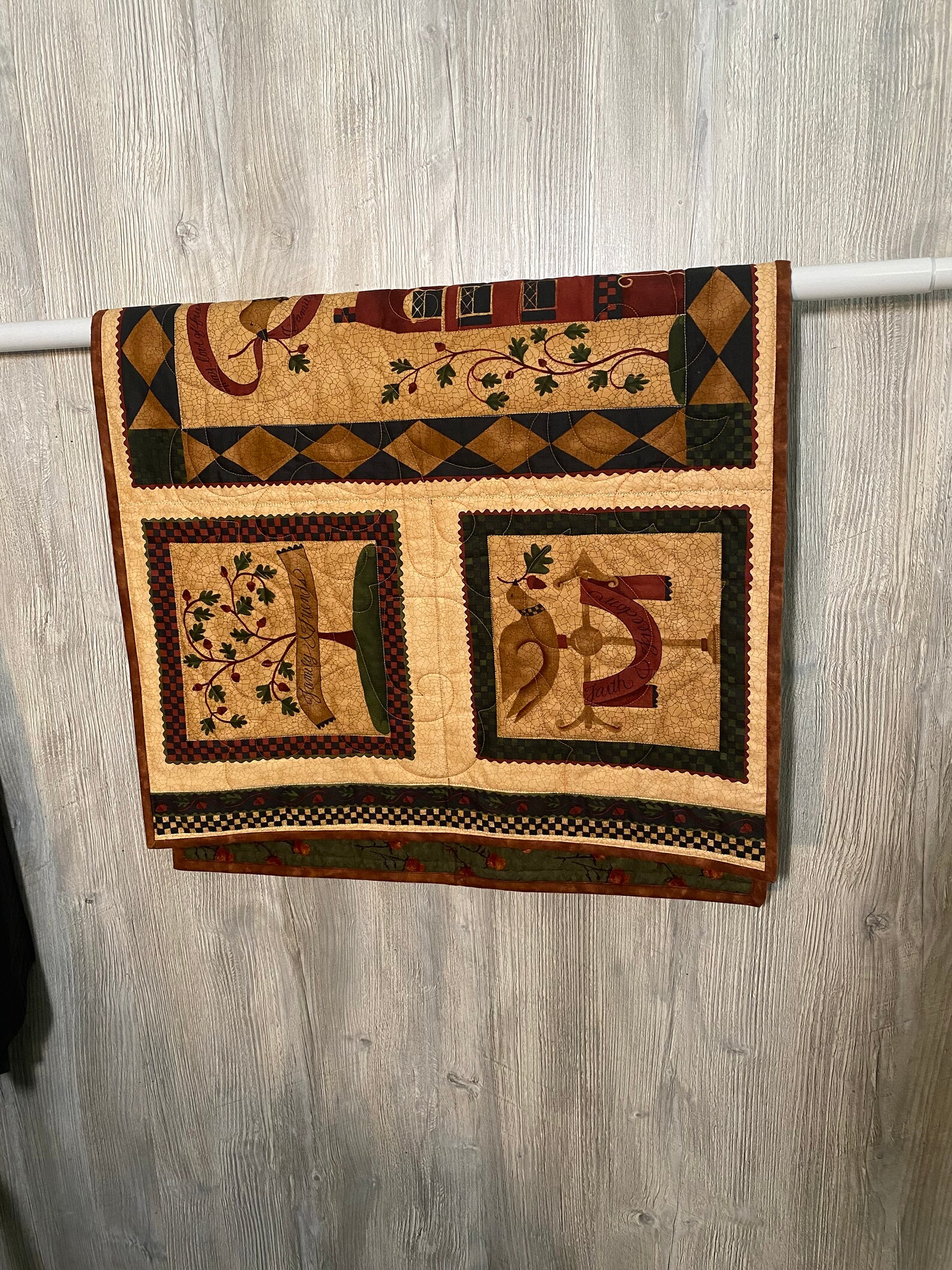 Bless our Home Quilted Lap blanket Etsy