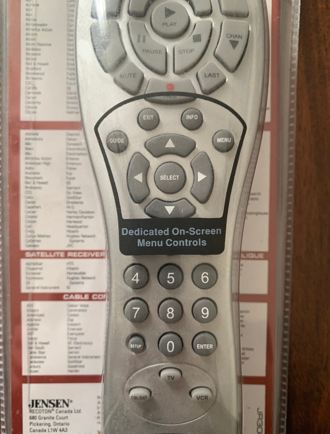 Jensen Universal Remote Control TV/VHS Etsy