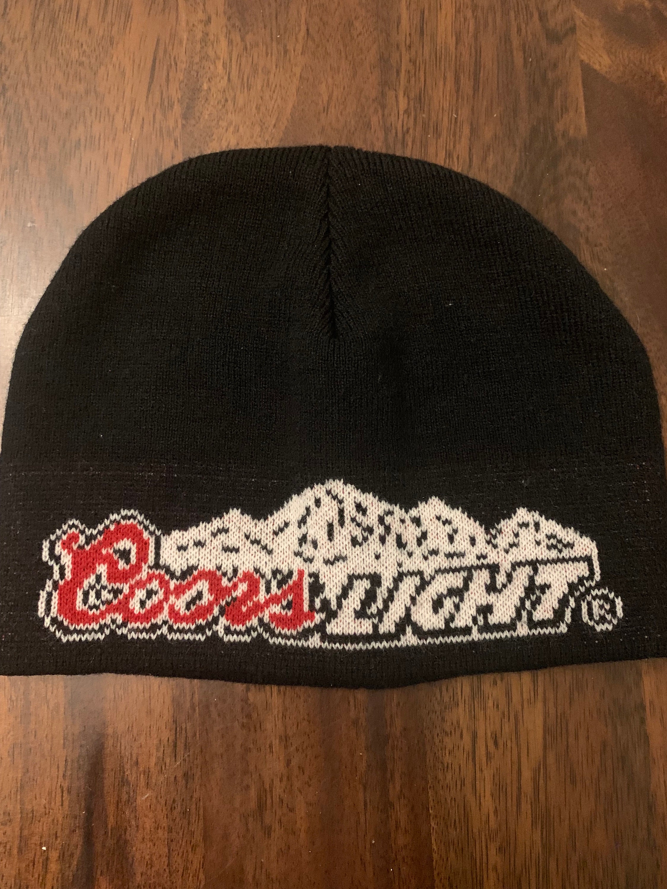 Coors Lite Black Skull Cap Beanie Hat 