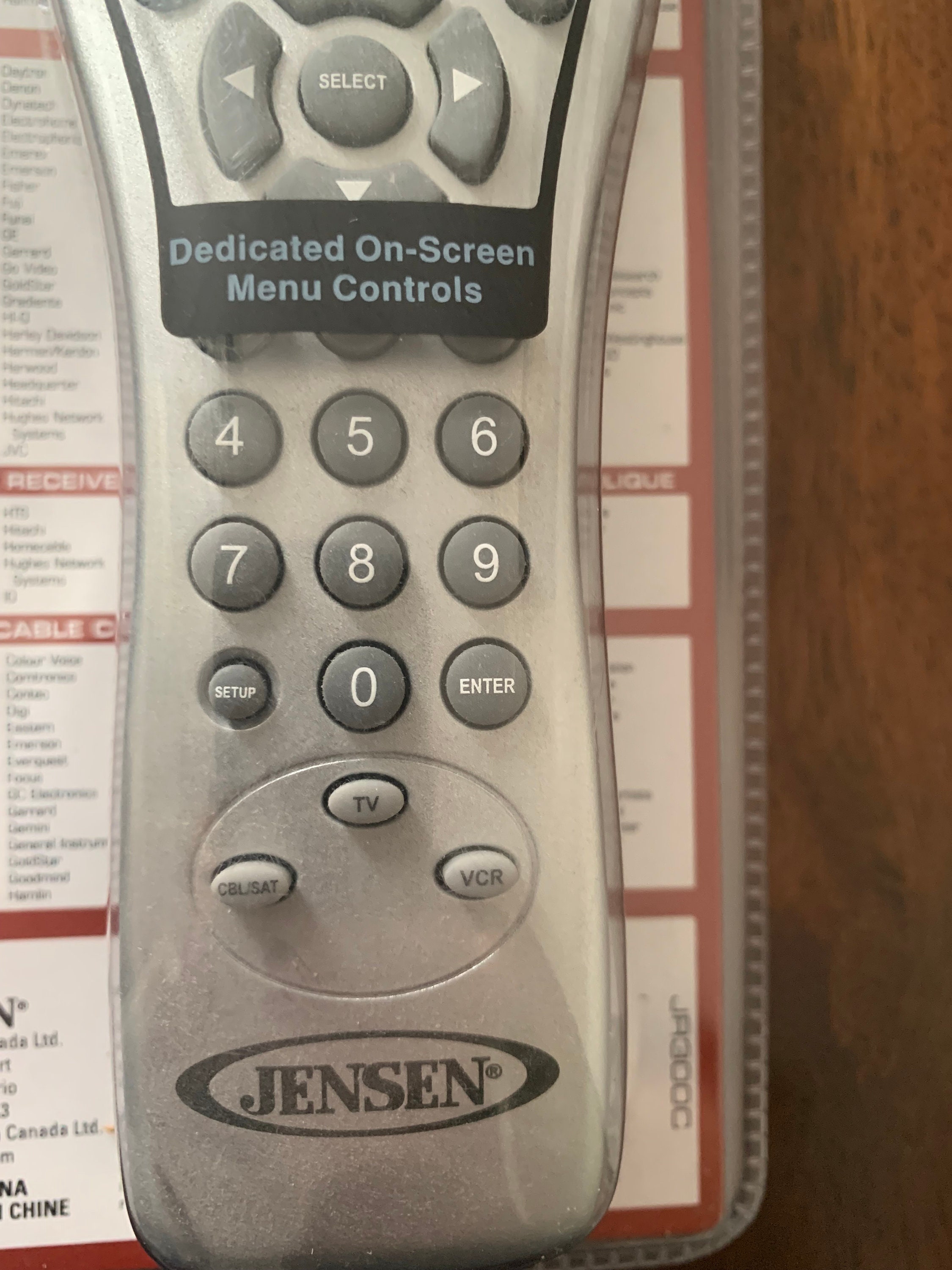 Jensen Universal Remote Control TV/VHS Etsy