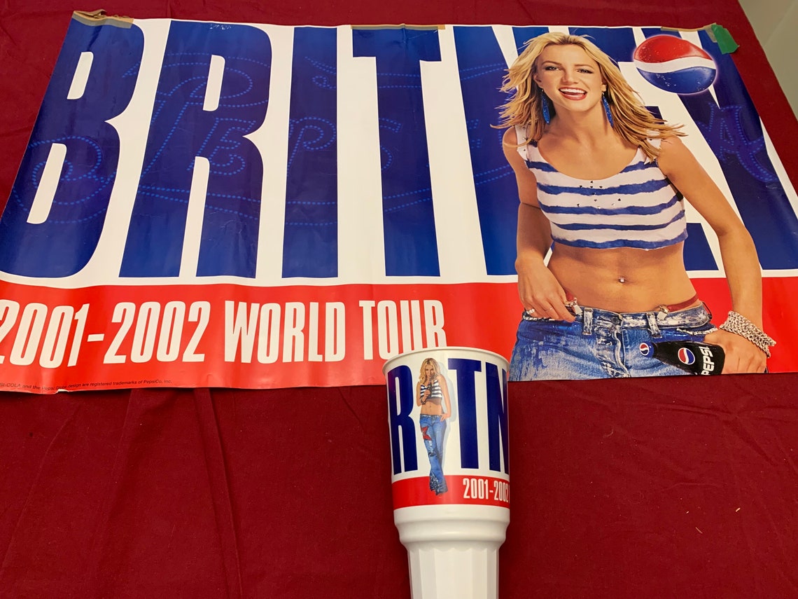 Pepsi Britney Spears Collector Poster and Cup Set1 Etsy