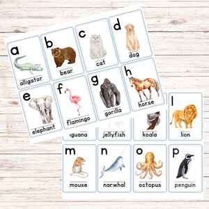 Alphabet Karten zum Ausdrucken, Montessori, Kleinkind, Vorschule, frühes Lernen, Homeschool, Bildung, Download, printable