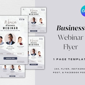 Business Flyer Template | Women’s Conference Flyer | Instagram Template Canva | Social Media Flyer | Event Flyer | Business Webinar Flyer