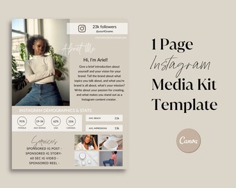 Influencer Media Kit | Media Kit Template | Blogger Template | Rate Sheet | Blog Media Kit