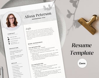 CV Template With Photo | CV Resume Template | College Resume Template | Professional Resume Template | Resume and Cover Letter Template