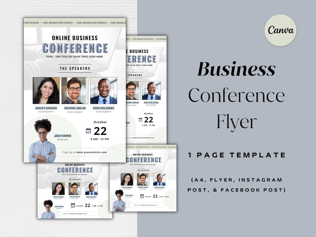 Conference Promo Flyer Example Business Flyer Conference | Social Media Flyer | Event Promo Flyer ...