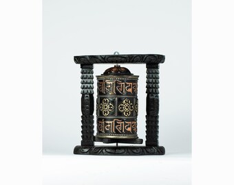 Handcrafted Prayer Wheel I Buddhist Ritual Item I Home Altar