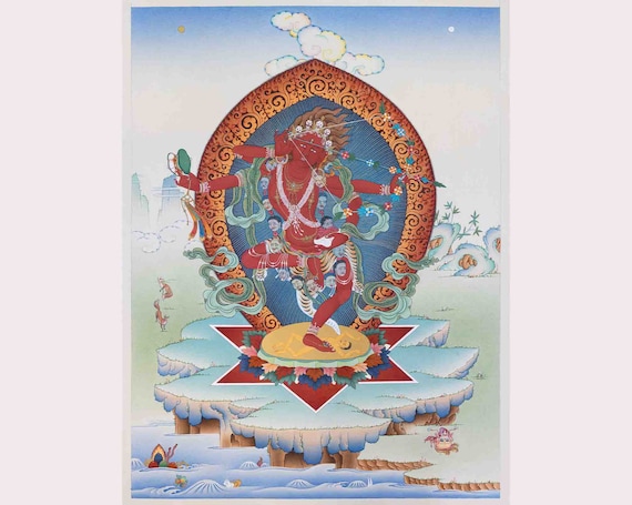 クルクルレ タンカ絵画: ジークレー キャンバス Yidam Art - Etsy 日本