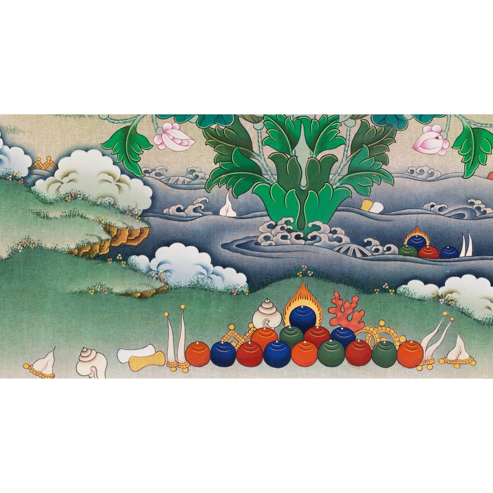 【CSIS PF69UC鑑定品】チベット タンカ風 菩提樹唐草文 壺紋 CSIS PF69UC鑑定品】チベット タンカ風 菩提樹唐草文 壺紋 A Yixing