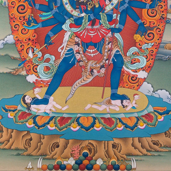 Chakrasamvara Tibetan Thanka, Buddhist Canvas Giclée Print - Etsy