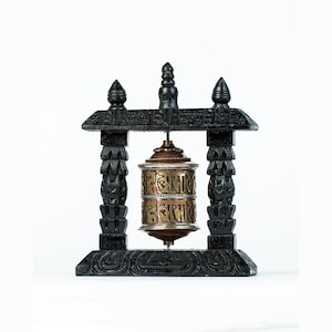 Exquisite Prayer Wheel | Buddhist Ritual items | Religious Tool for Meditation and Spirituality | Home Decor