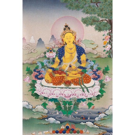 Amazon.co.jp: 額装チベット仏画、金剛薩た、タンカ宗教画密教