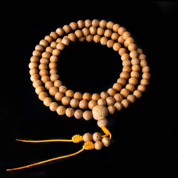 Wunderschönes Bodhimala mit Original Perlen, Traditionelle Mala, Authentisch Buddhistische Mala, Bodhiseed, spirituelle Mala, Ritualartikel, Thangka Nepal