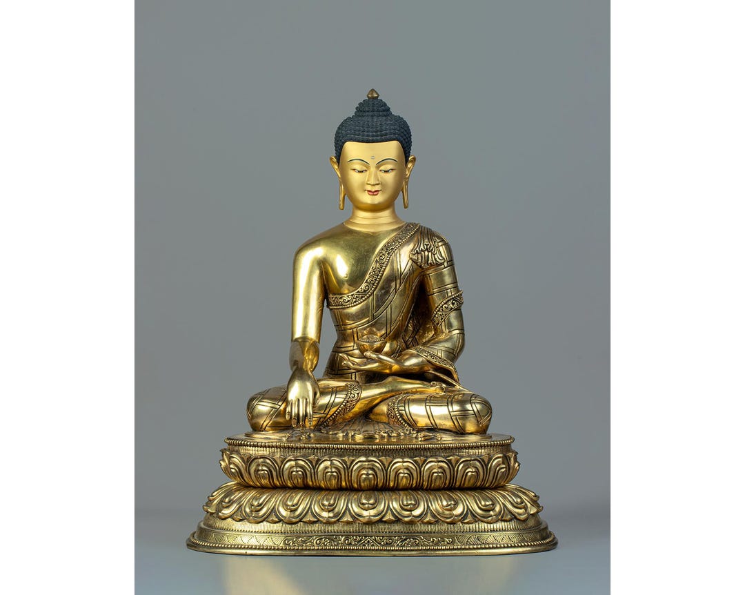 非常に高い品質 貴重]：[チベットの携帯仏・金属製・携帯袋]／お釈迦様 （ブログ 家具