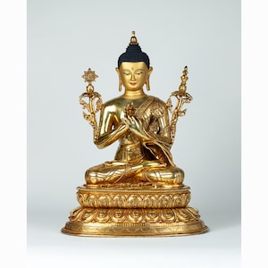 Maitreya Buddha Statue I Buddha of Future I 24K Gold Gilded I Meditation Space