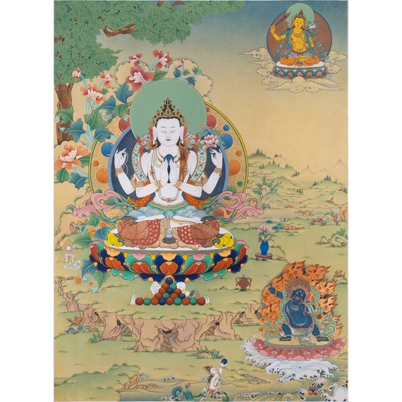 チベット仏画、タンカ 仏画 （タンカ) Thangka チベット仏画掛け軸 : 中国貿易公司ctc