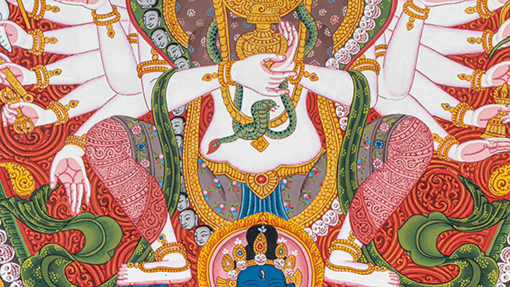 Hand-painted Siddhi Lakshmi Thangka | Tantric Goddess | Nepalese