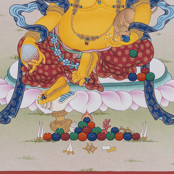 チベット密教 宝蔵神 ジャンバラ タンカ仏画 - メルカリ