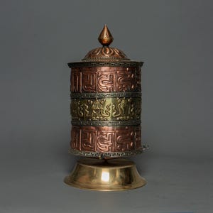 Exquisite Prayer Wheel | Buddhist Ritual items | Religious Tool for Meditation and Spirituality | Home Decor