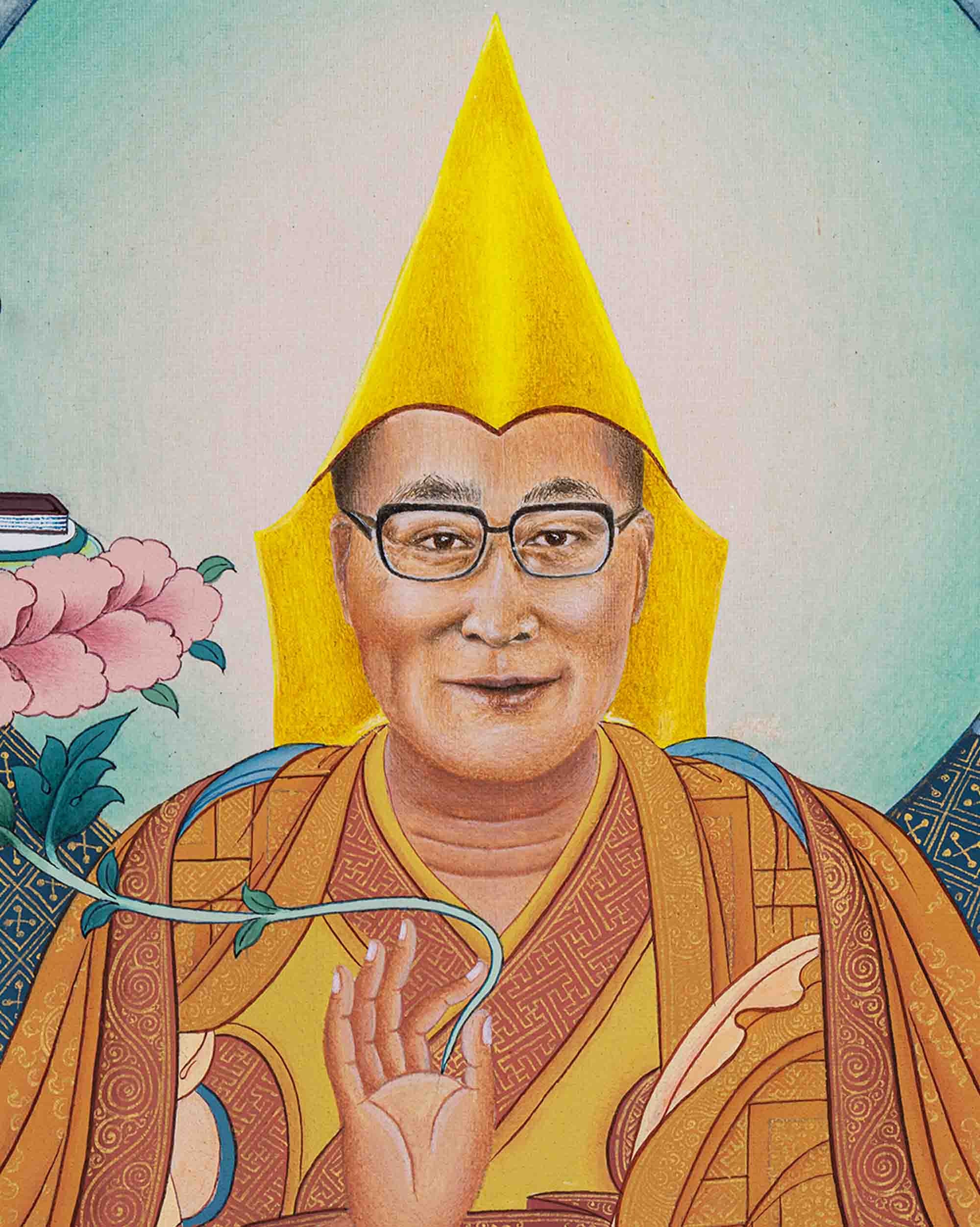 ダライ・ラマのタンカ画：純金手描き - Etsy 日本