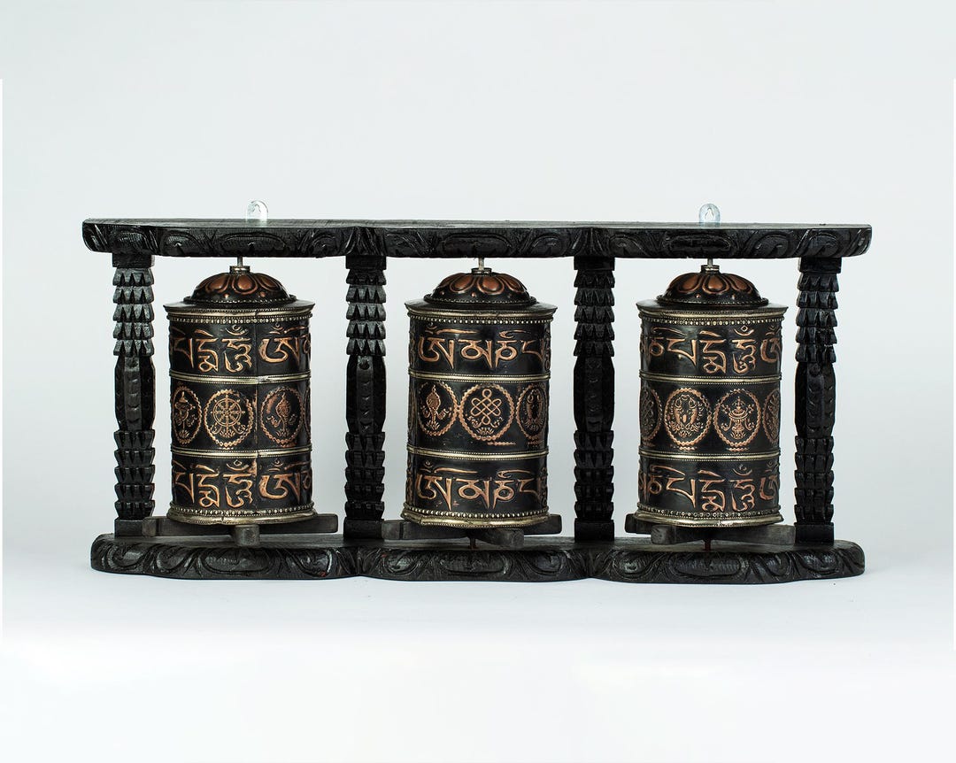 Exquisite Prayer Wheel I Sacred Instrument Integral to Tibetan Buddhist ...