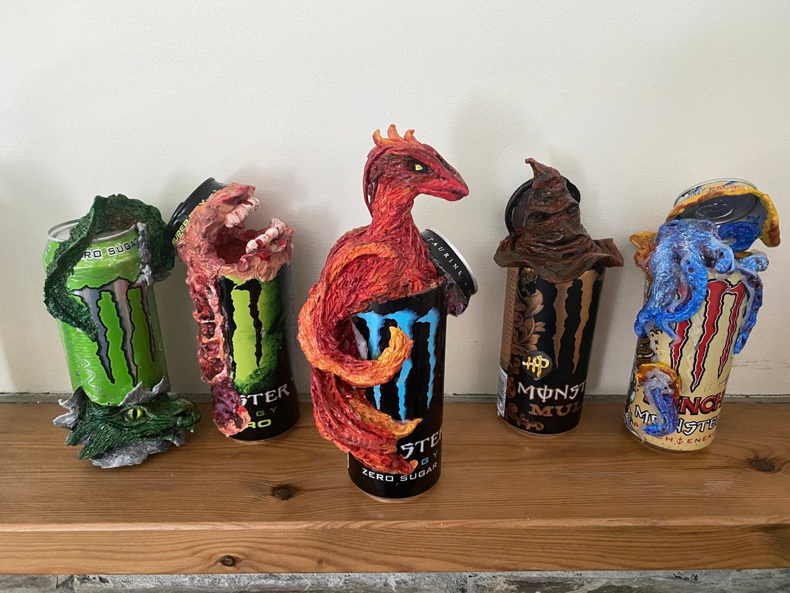 Monster Can Phoenix Edition Monster Energy Clay Art Craft Etsy