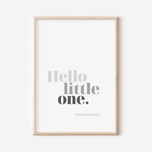 Hello Little One | Wall Art | Nursery Art | Digital Download Print | Downloadable Prints | Printable Art | Gender Neutral Nursery