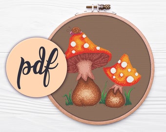 Autumn Mushrooms - Cross Stitch Pattern (Instant Download PDF)