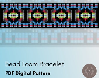 Ethnic Bead Loom Bracelet PDF Pattern- Instant Download