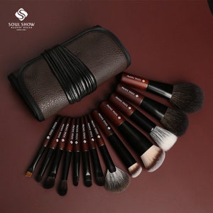 Top level goat/natural hair 13 piece, travel mini size, full make up brush set