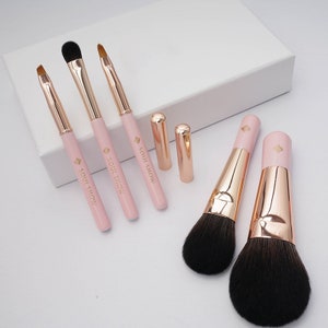 5pc short handle travel set with EVA and box, pink