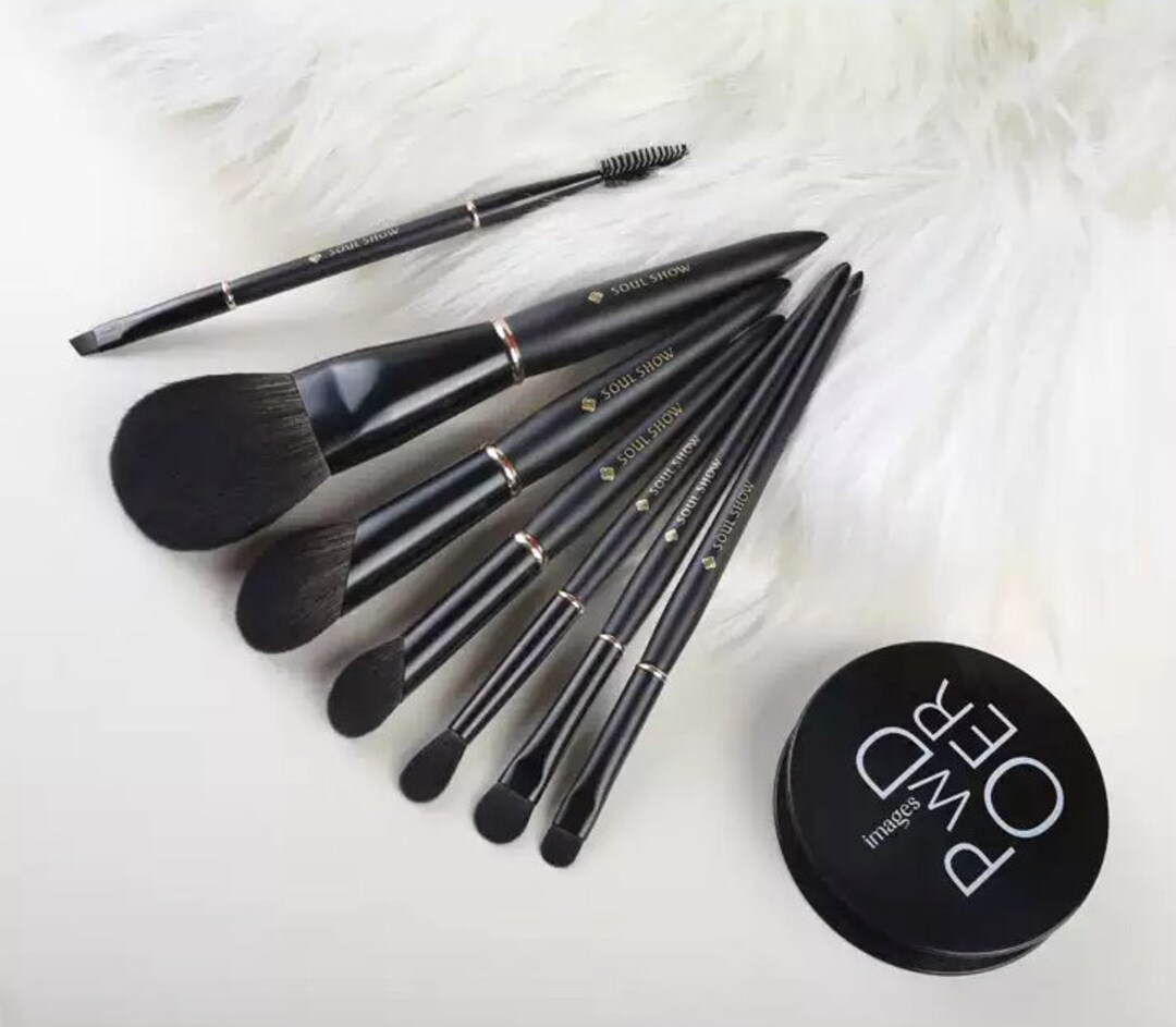 Luxury Highend Makeup Brush Set With Black Bag Etsy