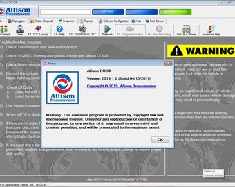 Allison DOC 2019 PC software + GEN5 2019 truck
